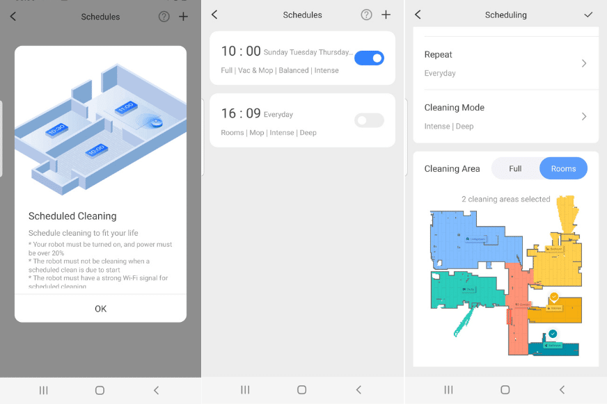 Wochen-Reinigungsplan wird in der Roborock S7 MaxV Ultra App erstellt